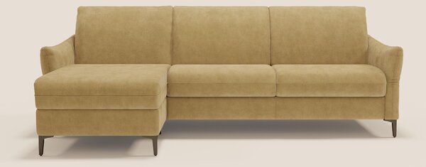 Dalia divano letto angolare con materasso alto 18 cm piedini alti e pe