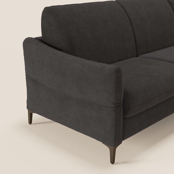 Dalia divano letto angolare con materasso alto 18 cm piedini alti e pe