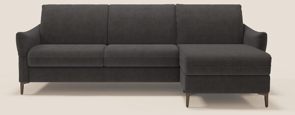 Dalia divano letto angolare con materasso alto 18 cm piedini alti e pe