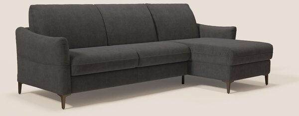 Dalia divano letto angolare con materasso alto 18 cm piedini alti e pe