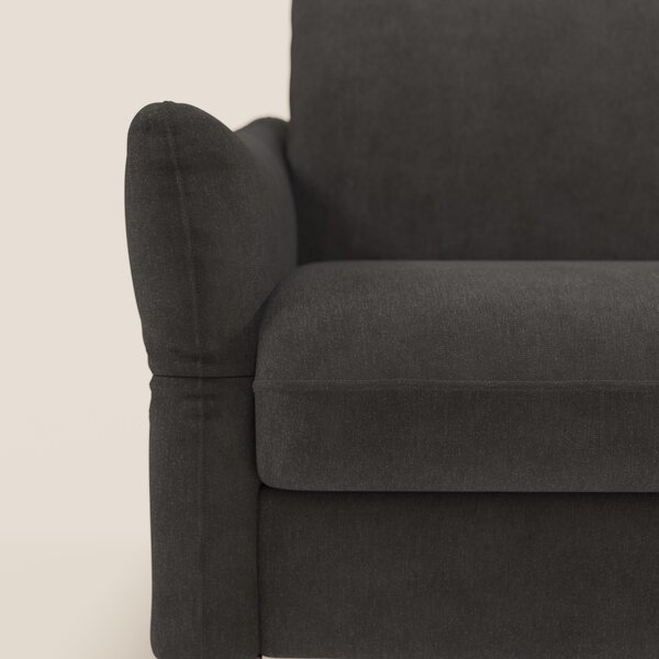 Dalia divano letto angolare con materasso alto 18 cm piedini alti e pe
