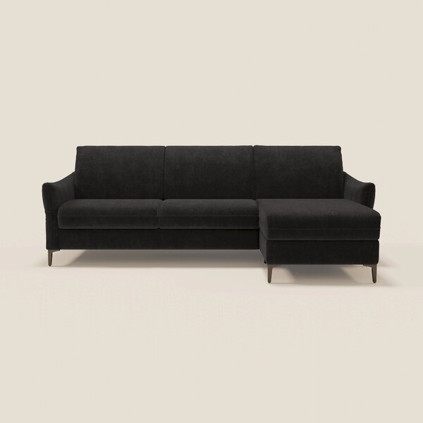 Dalia divano letto angolare con materasso alto 18 cm piedini alti e pe