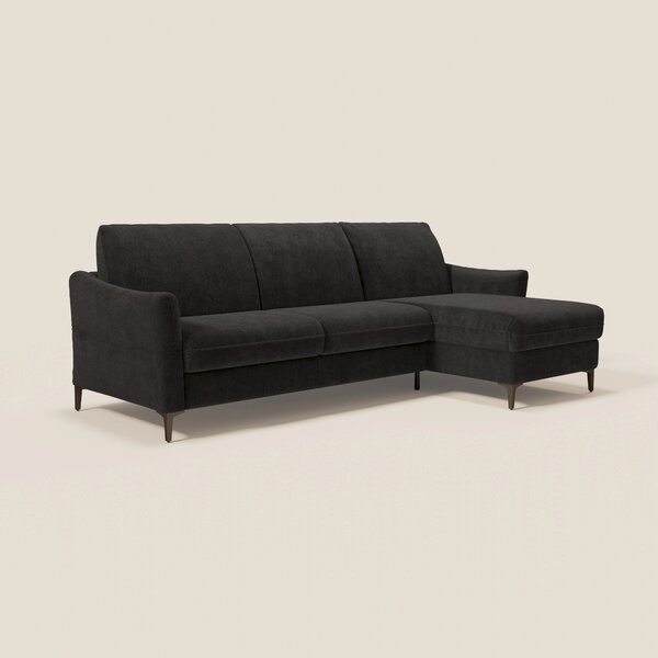 Dalia divano letto angolare con materasso alto 18 cm piedini alti e pe