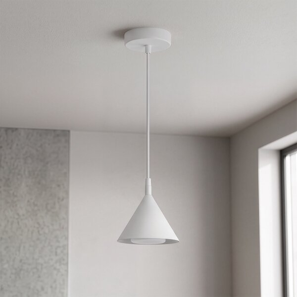 Brilagi - Lampadario a cavo CONE SINGLE 1xGX53/15W/230V bianco
