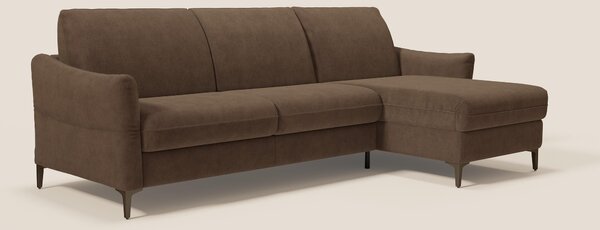Dalia divano letto angolare con materasso alto 18 cm piedini alti e pe