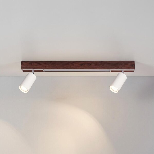 Brilagi - faretto LED SELE 2xGU10/30W/230V + LED/15W bianco/effetto rovere