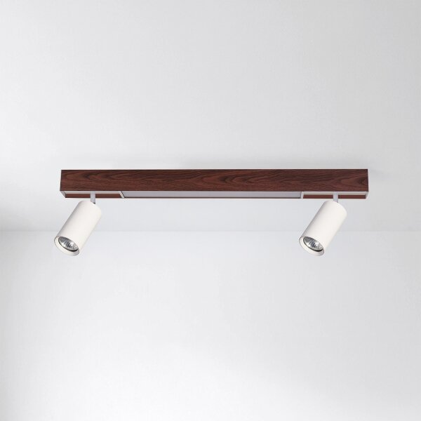 Brilagi - faretto LED SELE 2xGU10/30W/230V + LED/15W bianco/effetto rovere