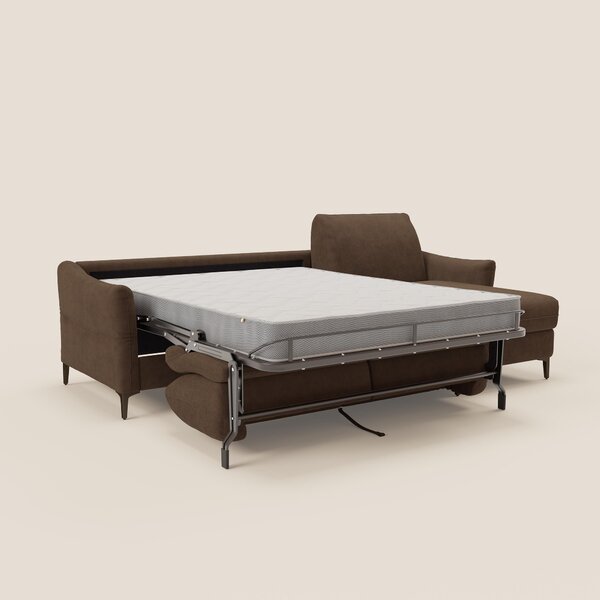 Dalia divano letto angolare con materasso alto 18 cm piedini alti e pe