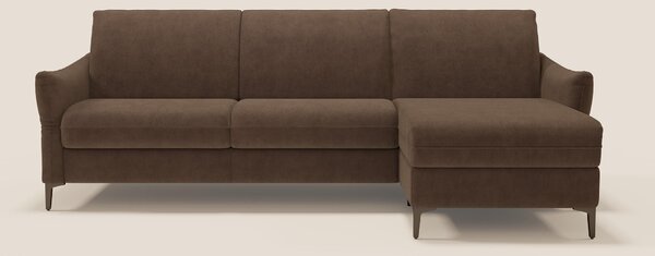 Dalia divano letto angolare con materasso alto 18 cm piedini alti e pe