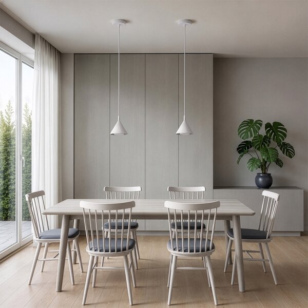 Brilagi - Lampadario a cavo CONE SINGLE 1xGX53/15W/230V bianco