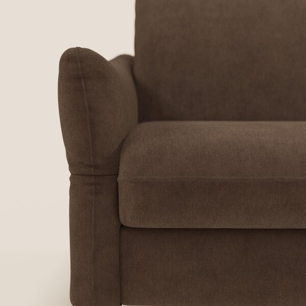 Dalia divano letto angolare con materasso alto 18 cm piedini alti e pe