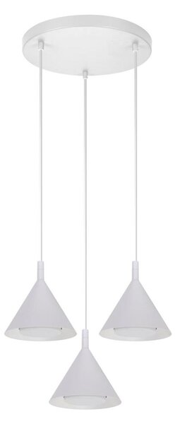 Brilagi - Lampadario a cavo CONE TRIPLE ROUND 3xGX53/15W/230V bianco