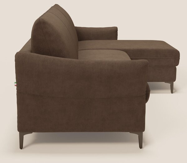 Dalia divano letto angolare con materasso alto 18 cm piedini alti e pe