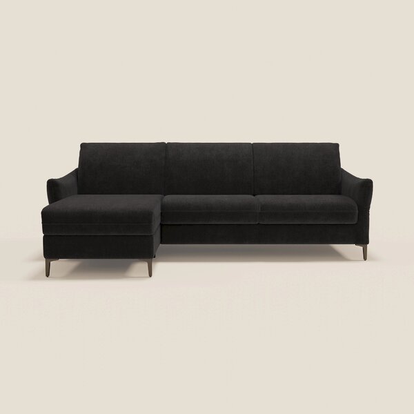 Dalia divano letto angolare con materasso alto 18 cm piedini alti e pe