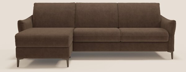 Dalia divano letto angolare con materasso alto 18 cm piedini alti e pe
