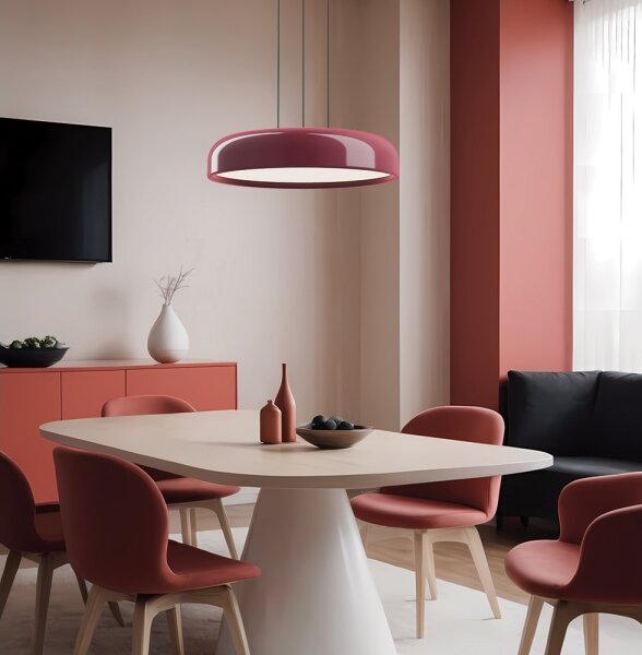 Lampada a sospensione LED con cavo ALENSA LED/60W/230V CRI 94 rosso