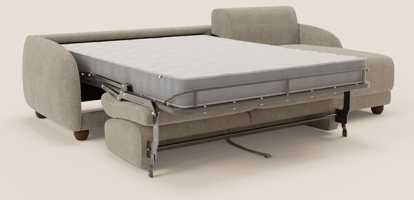 Giglio divano letto angolare con materasso alto 18 cm e penisola conte