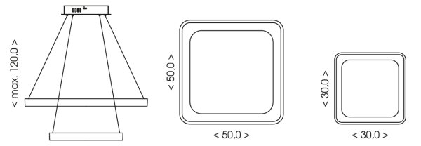 Brilagi - Sospensione LED dimmerabile a cavo FALCON SLIM LED/78W/230V beige + telecomando