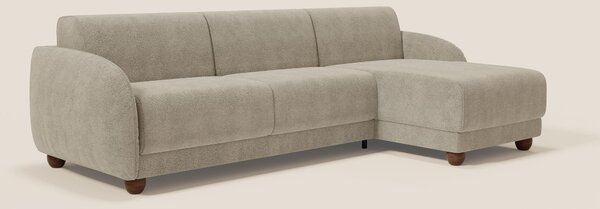 Giglio divano letto angolare con materasso alto 18 cm e penisola conte