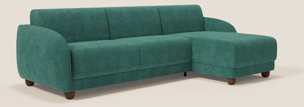Giglio divano letto angolare con materasso alto 18 cm e penisola conte