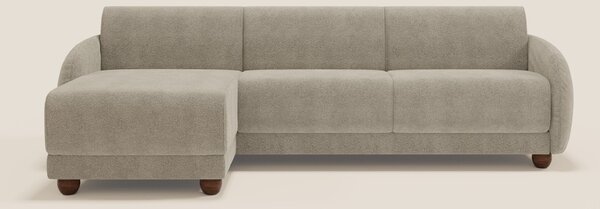 Giglio divano letto angolare con materasso alto 18 cm e penisola conte