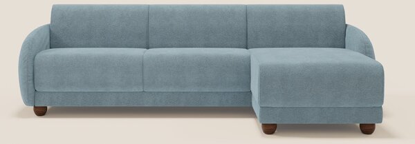 Giglio divano letto angolare con materasso alto 18 cm e penisola conte