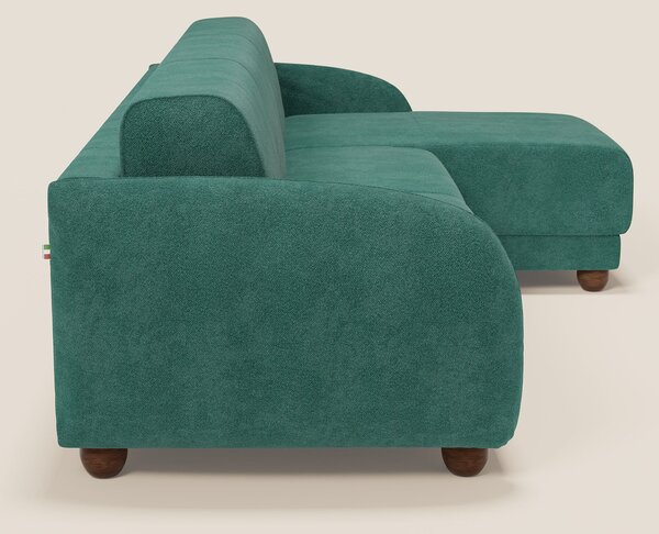 Giglio divano letto angolare con materasso alto 18 cm e penisola conte