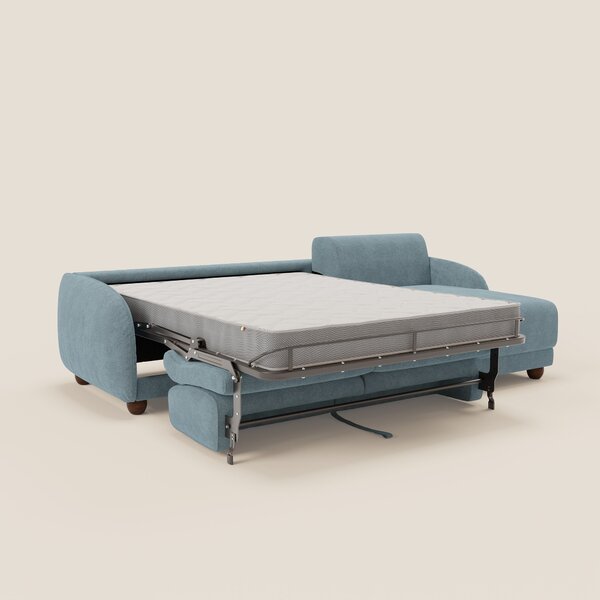 Giglio divano letto angolare con materasso alto 18 cm e penisola conte