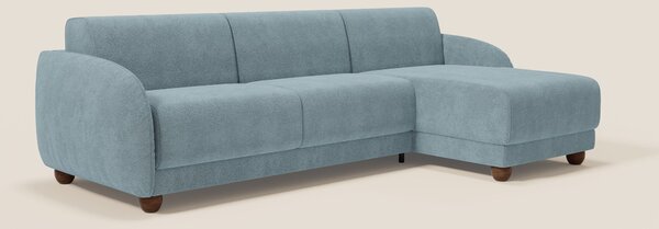 Giglio divano letto angolare con materasso alto 18 cm e penisola conte
