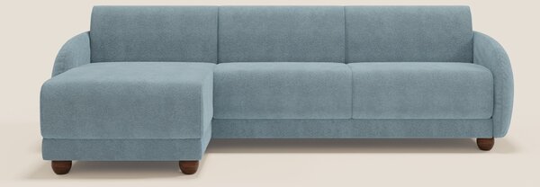 Giglio divano letto angolare con materasso alto 18 cm e penisola conte