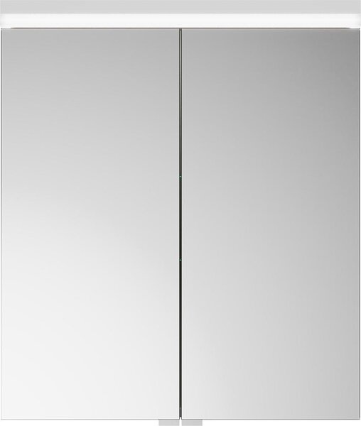 Burgbad Lin20 Armoires de toilette avec éclairage LED, 2 portes, 600x700x170mm, SPQK060F5352, SPQK060F5352