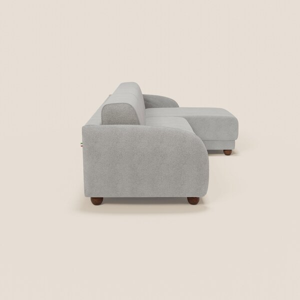 Giglio divano letto angolare con materasso alto 18 cm e penisola conte