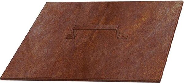 CORGARDEN Coperchio per braciere da giardino 50 x 50 x 1 cm, corten CORGARDEN 1019