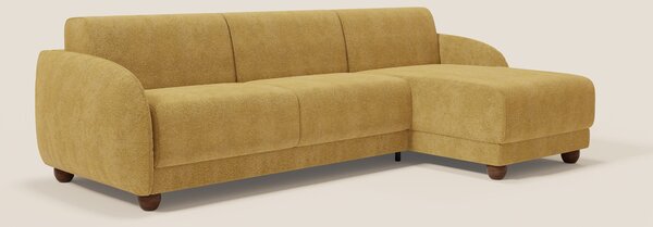Giglio divano letto angolare con materasso alto 18 cm e penisola conte