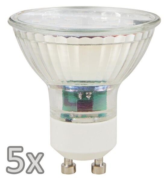 Set di luci da incasso McShine, 5x cornice, 5x faretto LED, GU10, 5W, 500lm, bianco, IP44