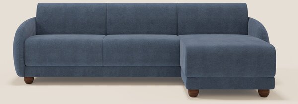 Giglio divano letto angolare con materasso alto 18 cm e penisola conte