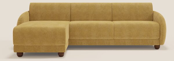Giglio divano letto angolare con materasso alto 18 cm e penisola conte