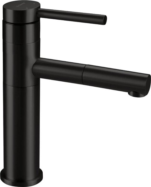 Rubinetto per lavabo, con bocca estraibile - nero
