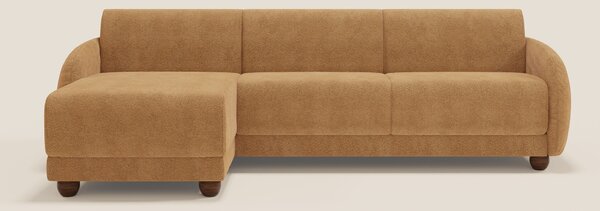 Giglio divano letto angolare con materasso alto 18 cm e penisola conte