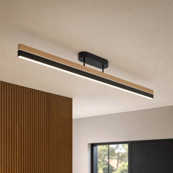 Plafoniera soffitto Holven Lucande, dimmerabile, Legno chiaro, Soggiorno / Sala da pranzo, Legno, Moderno, Plafoniera