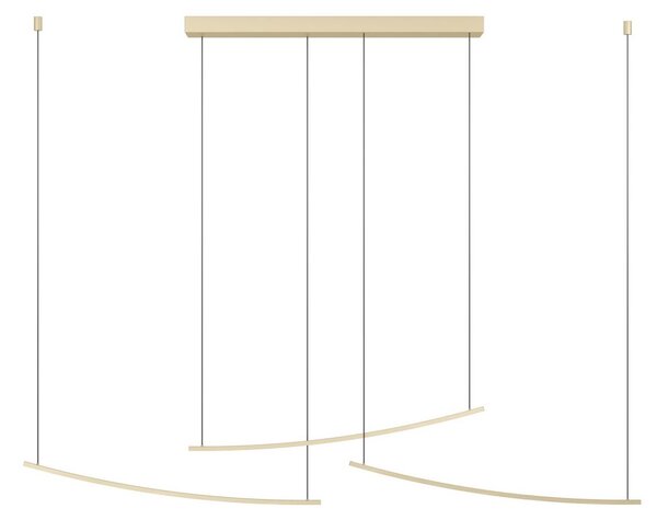 Lampada a sospensione LED EGLO, sistema a cavo, modello Vileggi, ideale per tavoli da pranzo, con dimmer, plafoniera con interruttore DIP, lampada per sala da pranzo, luce bianco caldo - bianco freddo, 3600 lumen