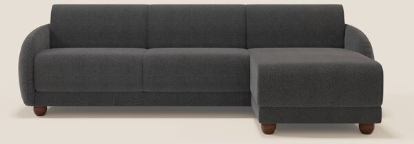 Giglio divano letto angolare con materasso alto 18 cm e penisola conte