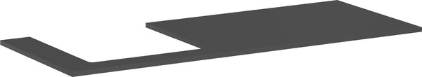 Hansgrohe Xilesa E Console avec découpe à gauche pour vasque à encastrer polie, 1375x550x16mm, 54272760, 54272760