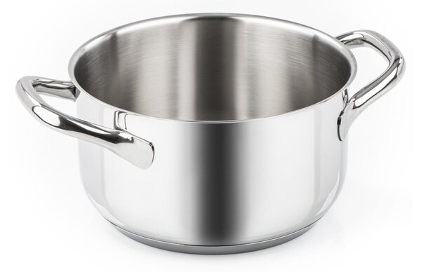 Barazzoni Chef Line Casseruola 16cm 1,5L Acciao Inox 18/10 Fondo Triplen Plus per Gas Elettrico Induzione