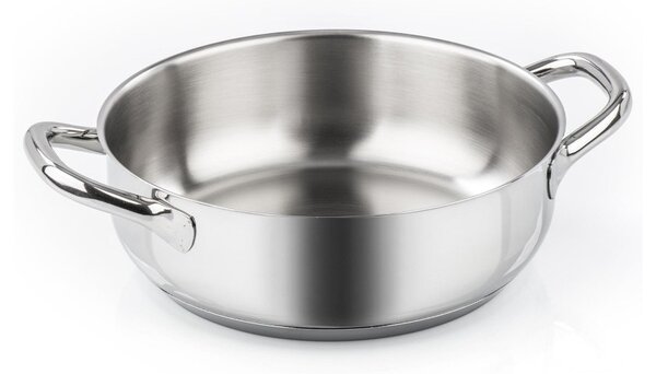 Barazzoni Chef Line Tegame 24cm 3L Acciao Inox 18/10 Fondo Triplen Plus per Gas Elettrico Induzione