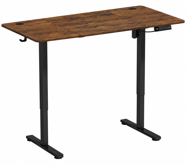 HOMCOM Scrivania Standing Elettrica Regolabile, Marrone Rustico | Aosom Italy