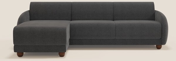 Giglio divano letto angolare con materasso alto 18 cm e penisola conte