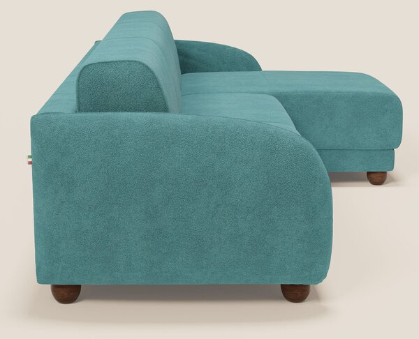 Giglio divano letto angolare con materasso alto 18 cm e penisola conte