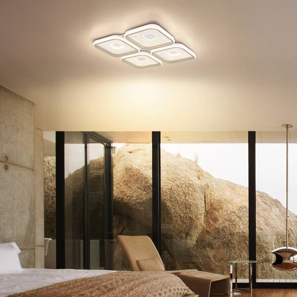 Globo Plafoniera soffitto Mosaiko, dimmerabile, Crema / Ambra, Soggiorno / Sala da pranzo, Metallo, Moderno, Plafoniera