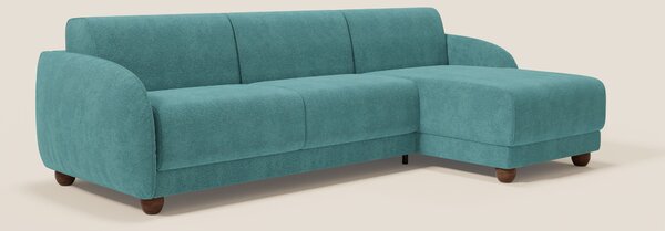 Giglio divano letto angolare con materasso alto 18 cm e penisola conte